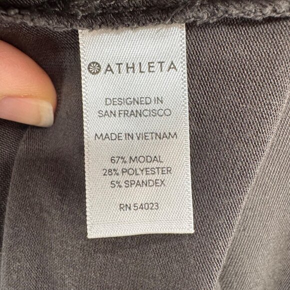 Athleta Cloudlight Relaxed Asym Top Womens Grey Long Sleeve Oversized Size XS - Picture 5 of 9
